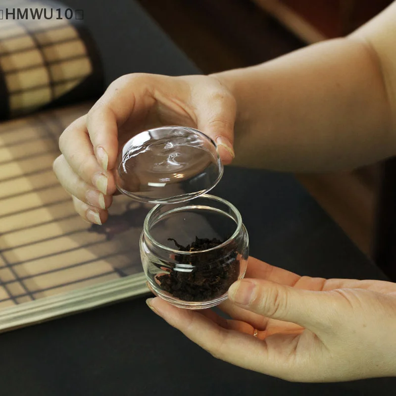 Small Glass Jar With Lid Sugar Container Bottles Kitchen Storage Glass Jars Transparent Mini Tea Storage Bottle