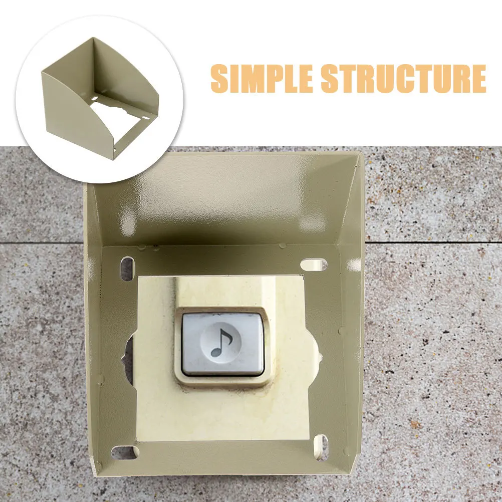 2 قطعة غطاء جرس الباب مقاوم للماء في الهواء الطلق مقبس معدني حامي صندوق لمنفذ الجدار الخارجي غطاء التوصيل غير نافذ للمطر للشحن #5