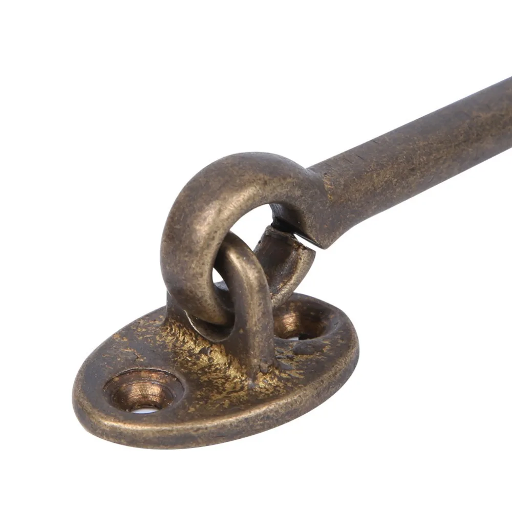2pcs Privacy Door Brass Window Latches Heavier Duty 6.9 Inch Hook and Eye Latch Barn Door Latch Window