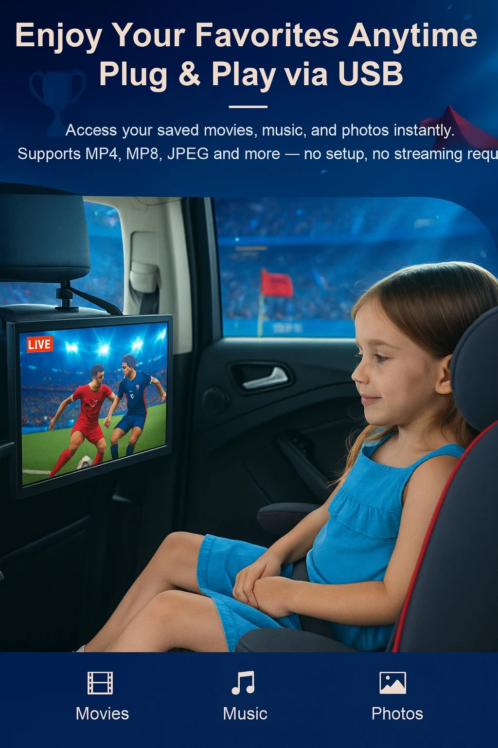 15.4 Inch Smart TV Portable Android Mini TV 16:9 300cd/m² DVB-T2 ATSC ISDB Tuner 4000x2mAh For Football Match Camping