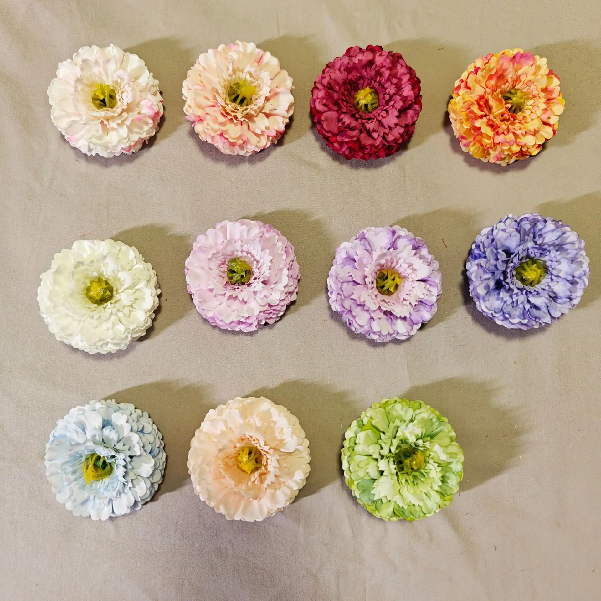 50 Pieces DIY Diameter 8cm Silk Cloth Peony Artificial Flower Heads For Wedding Events Anniversary Ceremony Decor