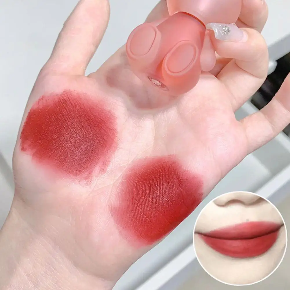 Rossetto Pulpy opaco per portachiavi a forma di coniglio carino tono a bassa saturazione desiderio puro di alta qualità trucco nudo labbro naturale Mak Z7B7