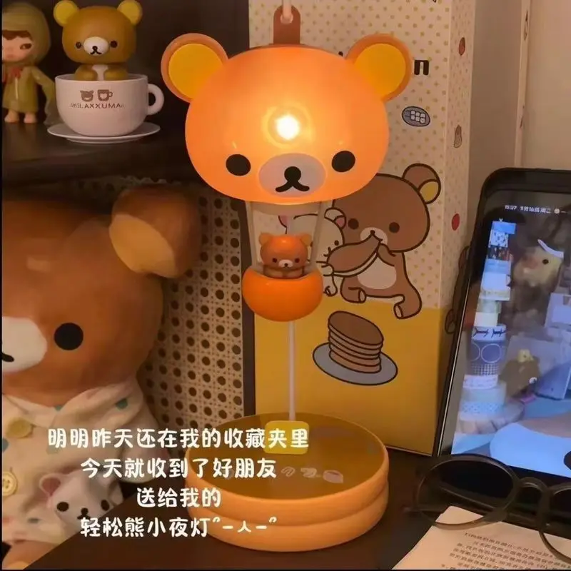 Rilakkuma Medieval Cute Bear Table Lamp Desk Lamp Sleep Night Lamp Creative Ornament Forest Desktop Bedroom Decor For Adult view 2