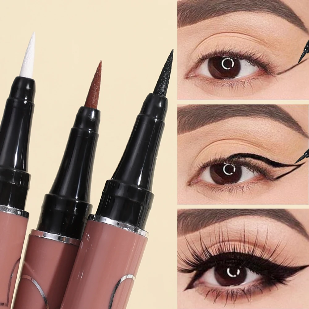 Ultra-thin Matte Liquid Eyeliner Waterproof Lasting Balck White Quickily Drying Not Bloom Eyeliner Pencil Eyes Makeup Cosmetics