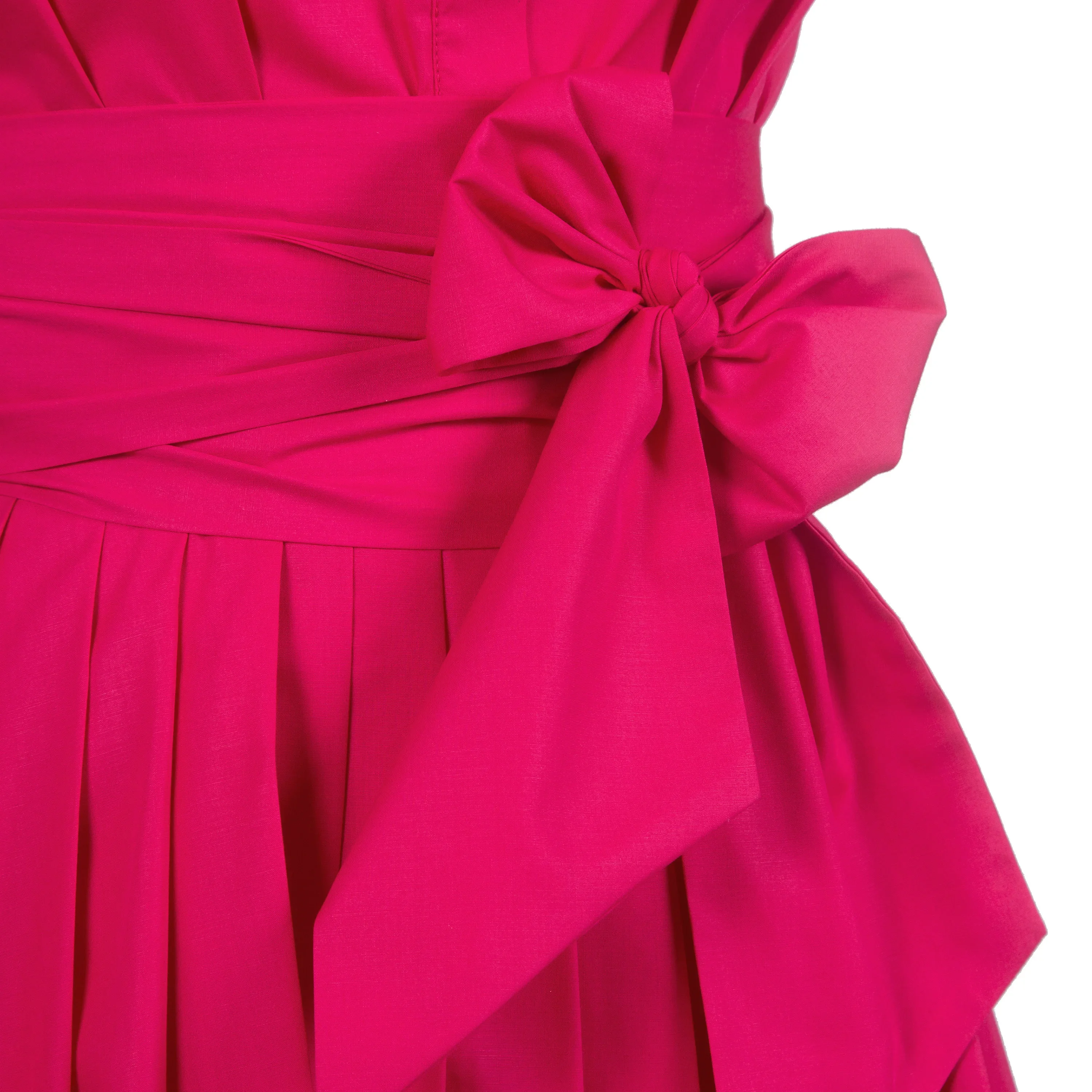 Vestido de verano para mujer, sin mangas, informal, con solapa, camisa, cinturón con lazo, Color sólido, línea A, moda, hebilla de Metal, vestidos femeninos