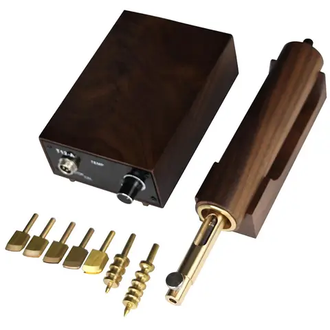 Leather Edge Ironing Machine Electric Heating Temperature Control Electric Soldering Iron Brass Seal Heaterr Edge Wire Device
