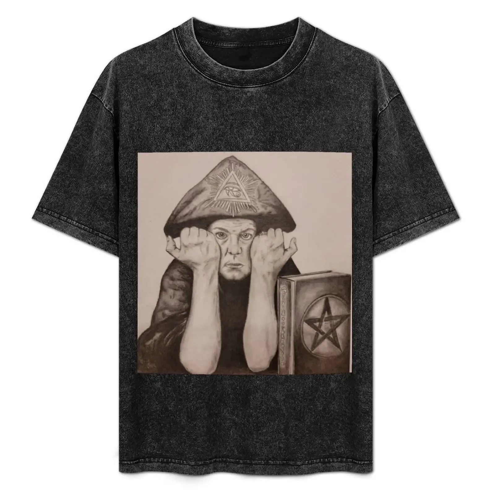 

Aleister Crowley T-Shirt summer top affliction shirts vintage anime shirt vintage t shirts sweat shirts, men