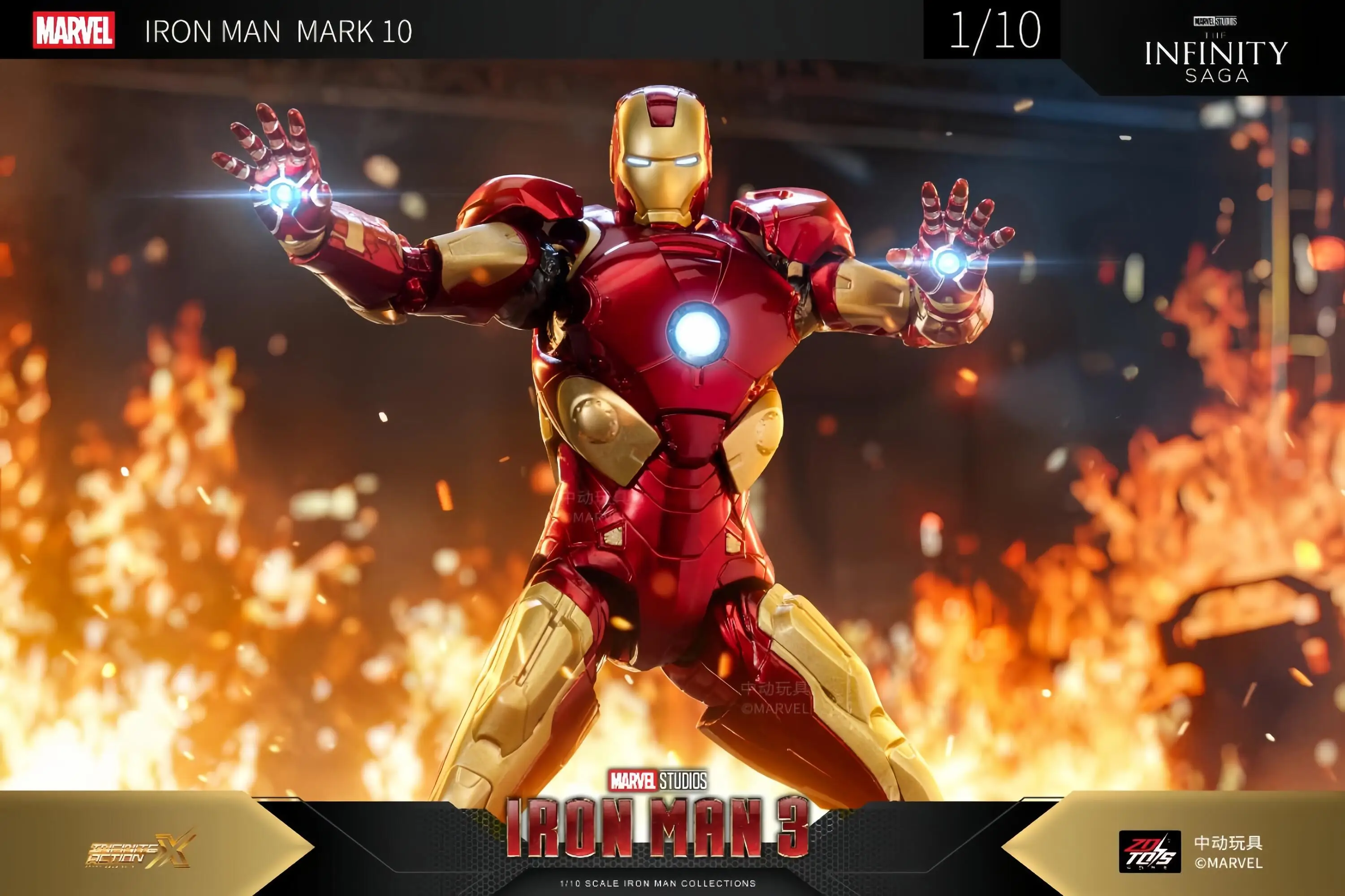 ZD 토이 아이언맨 시리즈 모바일 폰 커넥터 MK10 MK12 MK14 MK19 MK23 MK27 액션 캐릭터 수집용 장난감 크리스마스 선물