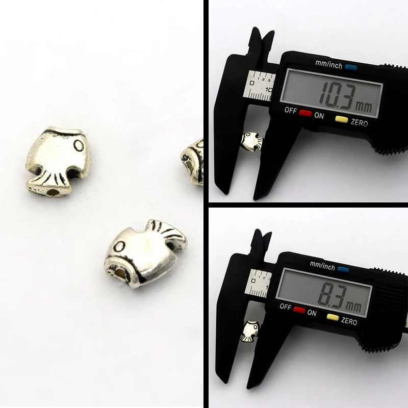 30pcs Mixed Tibetan Silver Small Big Fish Animal Metal Spacer Loose Charm Bead For Jewelry Making Diy Bracelet Accessoreise
