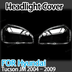 Car Headlight Cover Lampshade Waterproof Bright Shell Cover Lamp Clear Lens Cover for Hyundai Tucson JM 2004-2009