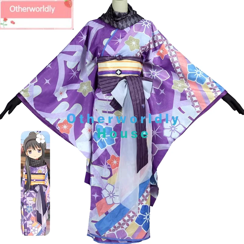 Akemi Homura Cosplay Costume Anime Puella Magi Madoka Magica Cosplay Kimono Dress Party Suit Halloween Uniforms Custom Made