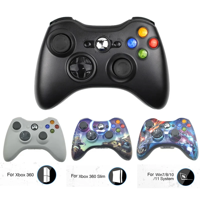 Controller Wireless 2.4G per Console XBOX 360 per Microsoft Gaming Gamepad adatto per PC Windows 7/8/9 con controllo delle vibrazioni