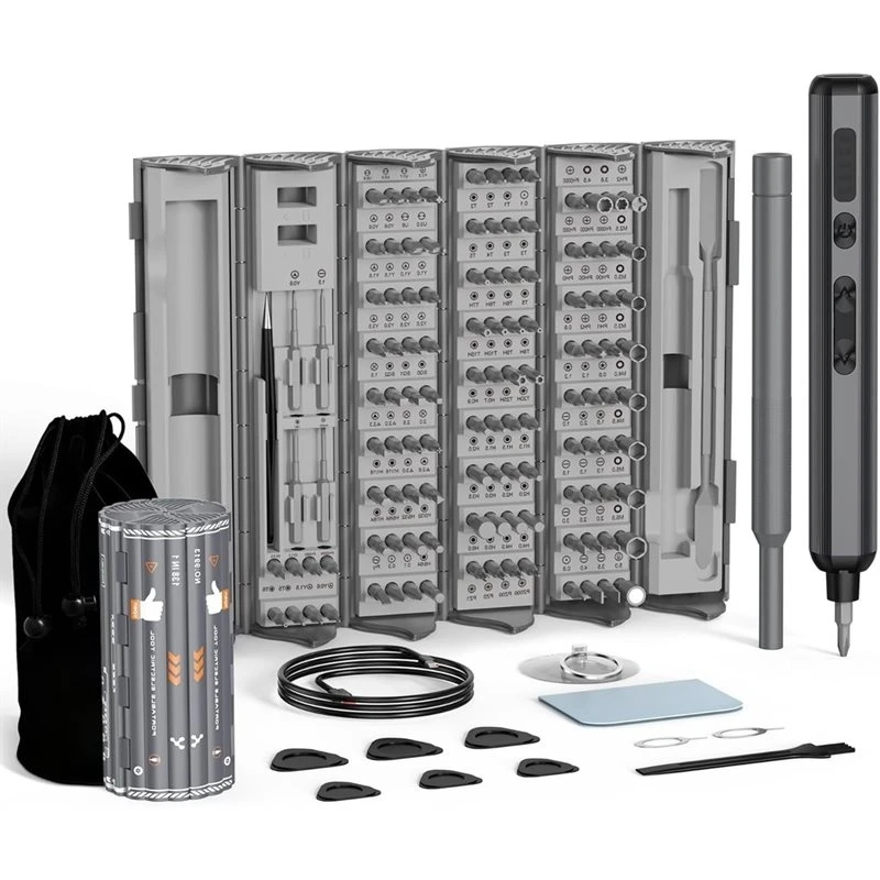 T19C 138-IN-1 Electric Screwdriver Set Cordless, Hand Tools Repair Tool Kit For Electronics, Camera, Watch