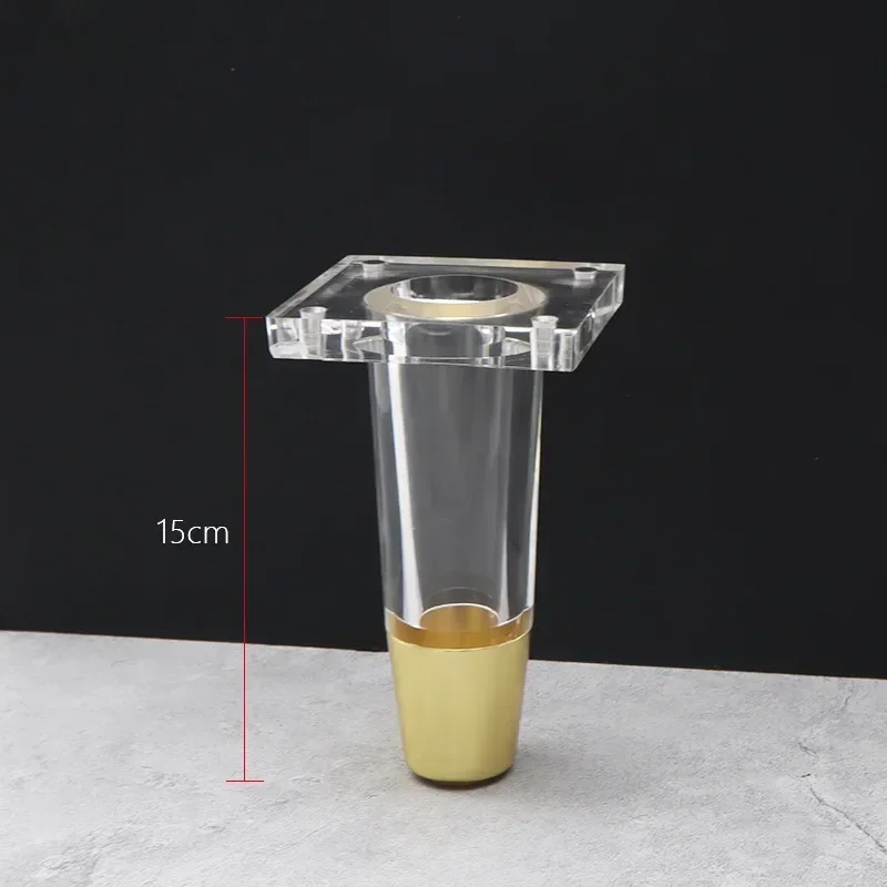 1pcs อะคริลิค 8/10/12/15 ซม.ขาเฟอร์นิเจอร์เปลี่ยนโซฟาฟุตกาแฟโต๊ะเก้าอี้เตียงตู้ขาฮาร์ดแวร์พร้อมสกรู