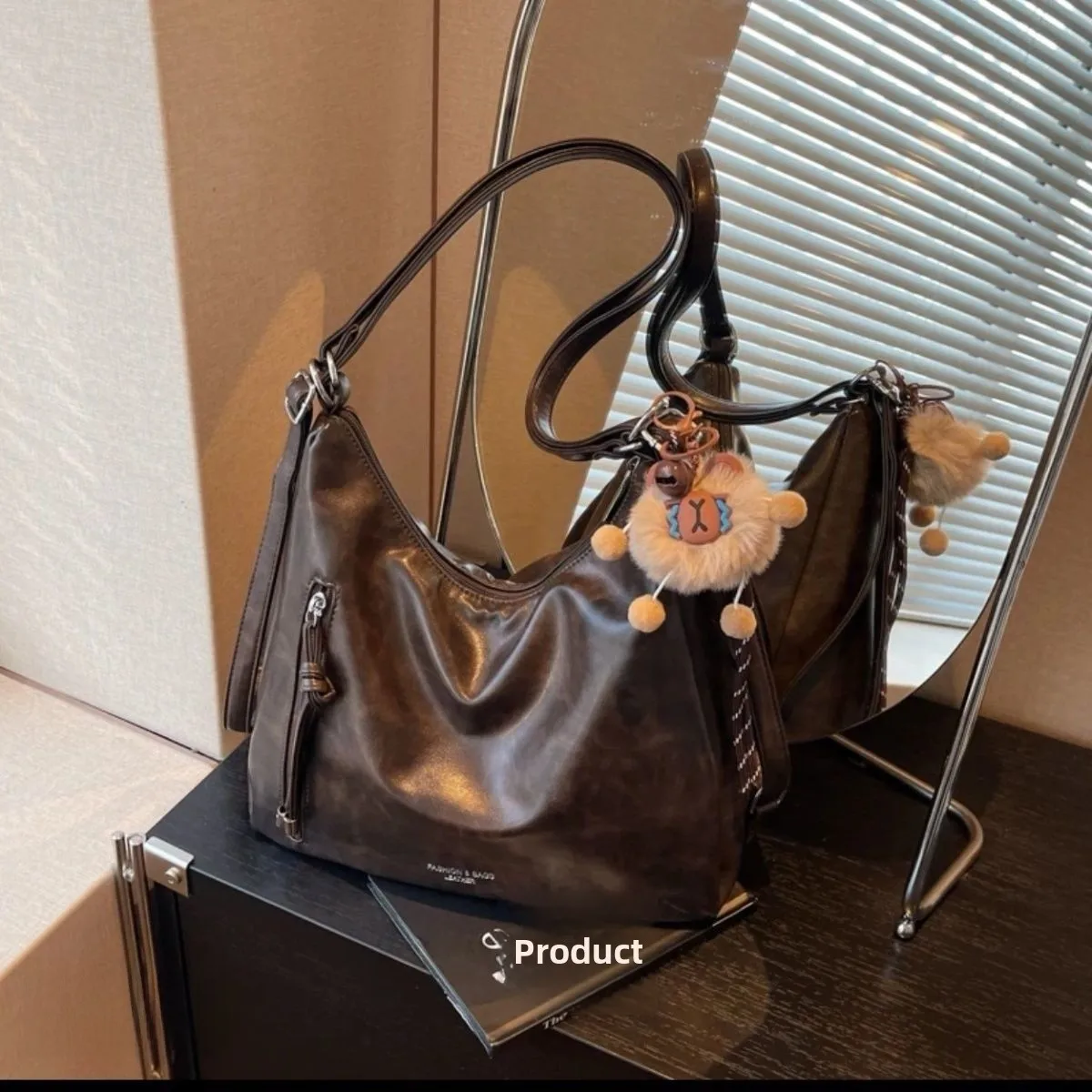 

Retro Large Capaci Women's Crossbody Tote Bag Faionable Commuter oulder Bag Casual Trendy Bag for Young Women