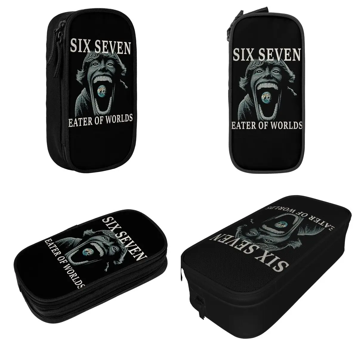 Six Seven 6 7 Meme Funny 67 Pencil Cases Pencilcases Pen for Student Big Capacity Bag Students School Gift Stationery