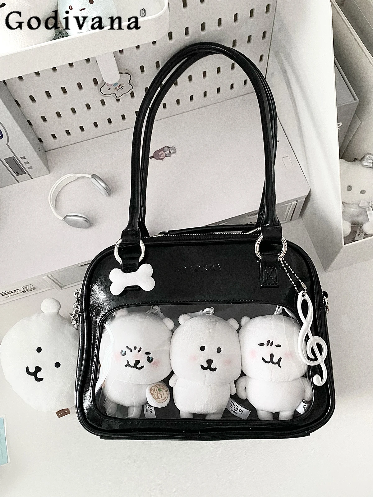 

Two-dimensional Japanese Original Transparent Itabag Cute Girl Small Capacity Out Student Daily Commute Jk Uniform Shoulder Bag