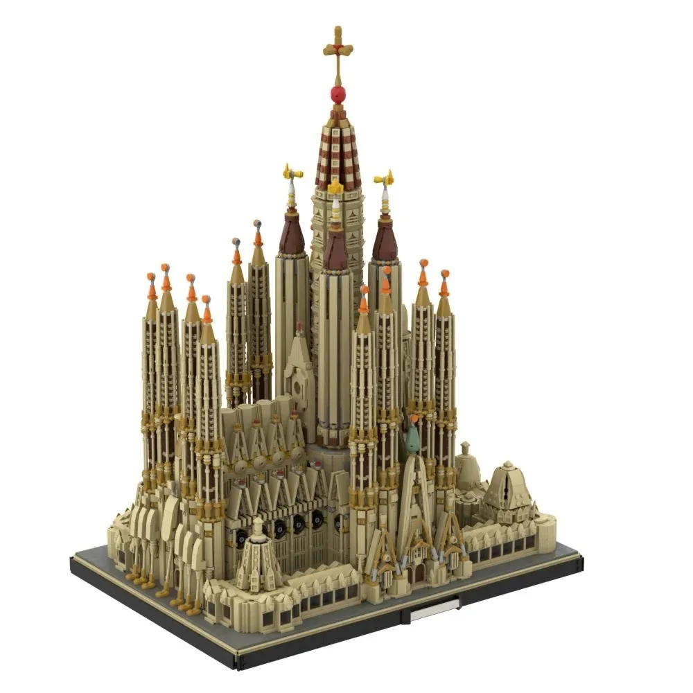 Moc Spanish Church Sagrada Familia Builidng Blocks Set Barcelona Sightseeing Attractions Architecture Bricks Toys