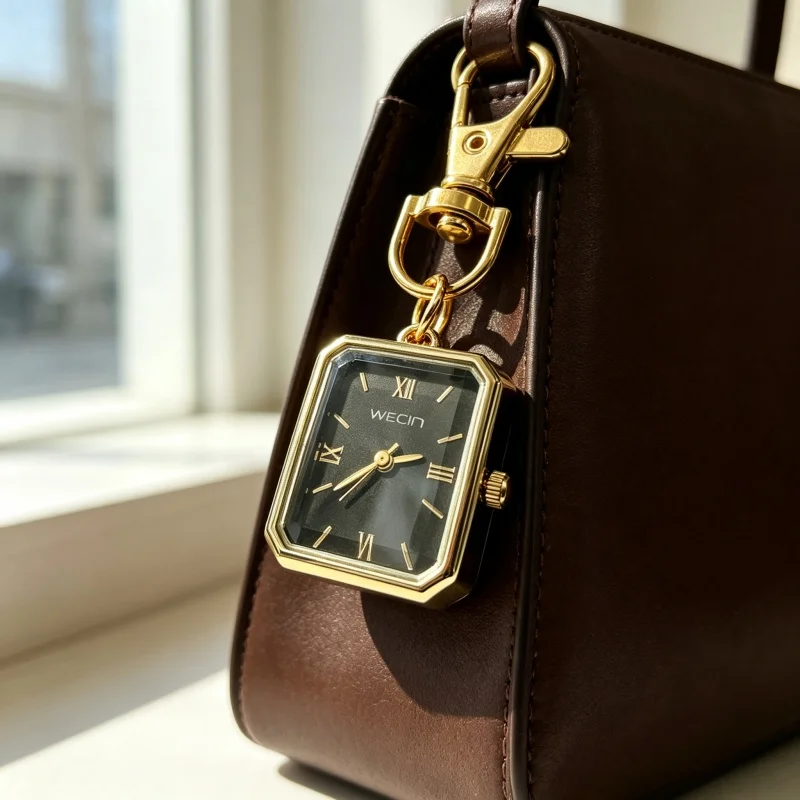 Charm Neutral Style Fashionable Simple Square Pendant Quartz Watch Steampunk Men's And Women's Pendant Gift