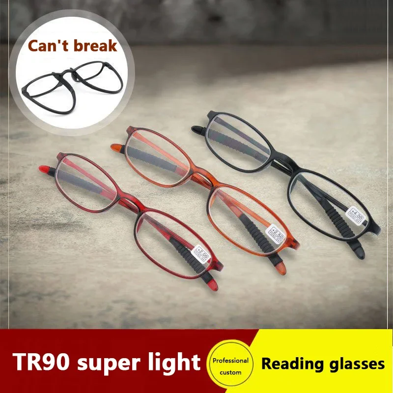 Square Reading Glasses Men Women TR90 Frame Prescription Glasses Resin elder Presbyopic Eyewear +1.00 to +4.00