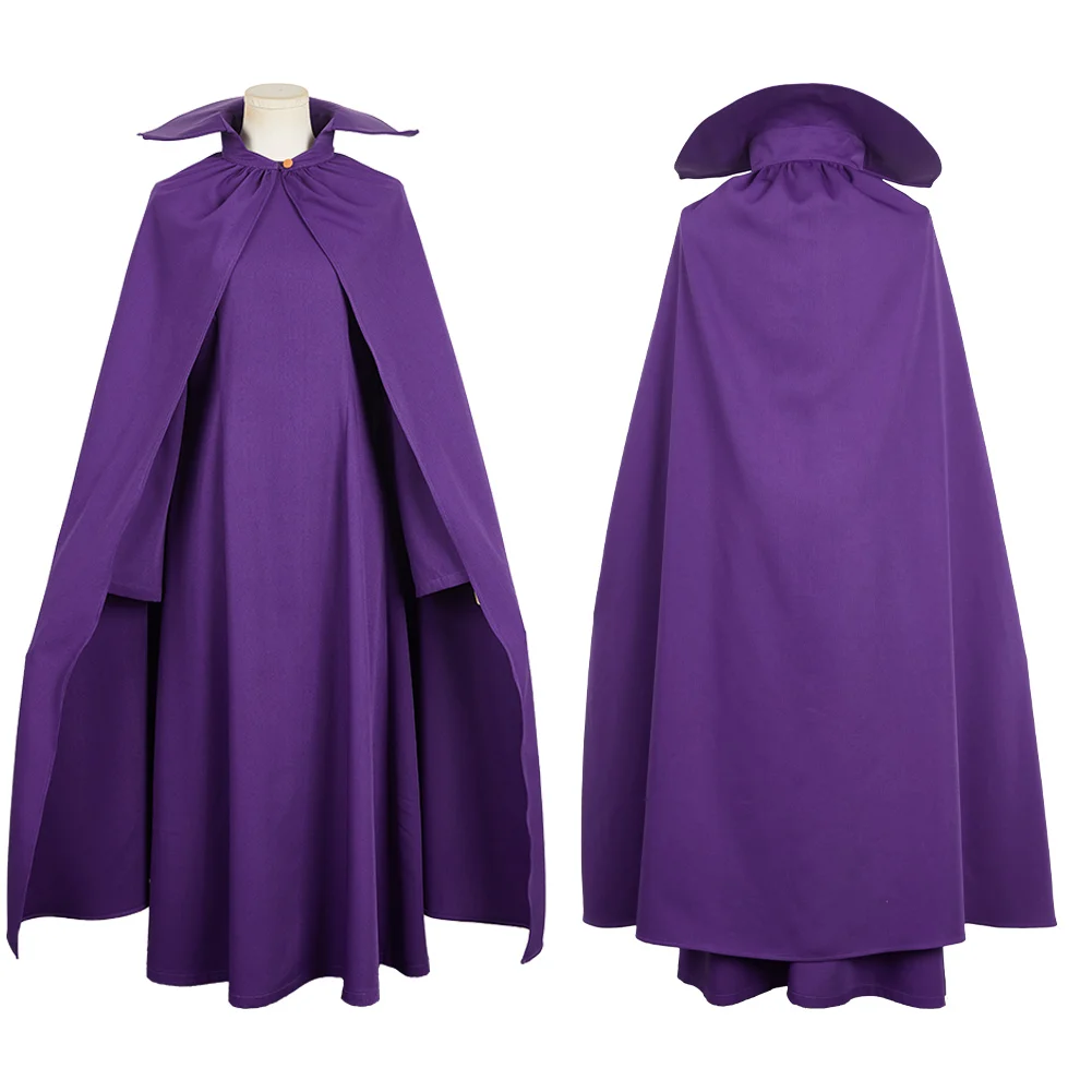 Costume de Cosplay avec Chapeau de Sorcière, Uniforme Violet, Ensemble d'Équipement de Sauna, pour ixd'Halloween