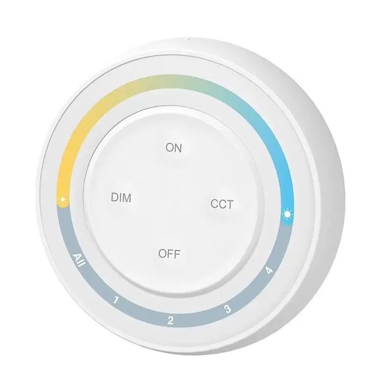 【24H SALE】S1W+ 4-Zone 2.4Ghz Rainbow Remote Controller Switch Dual White/Color Temperature For Series Lamp Bulb Light Controller