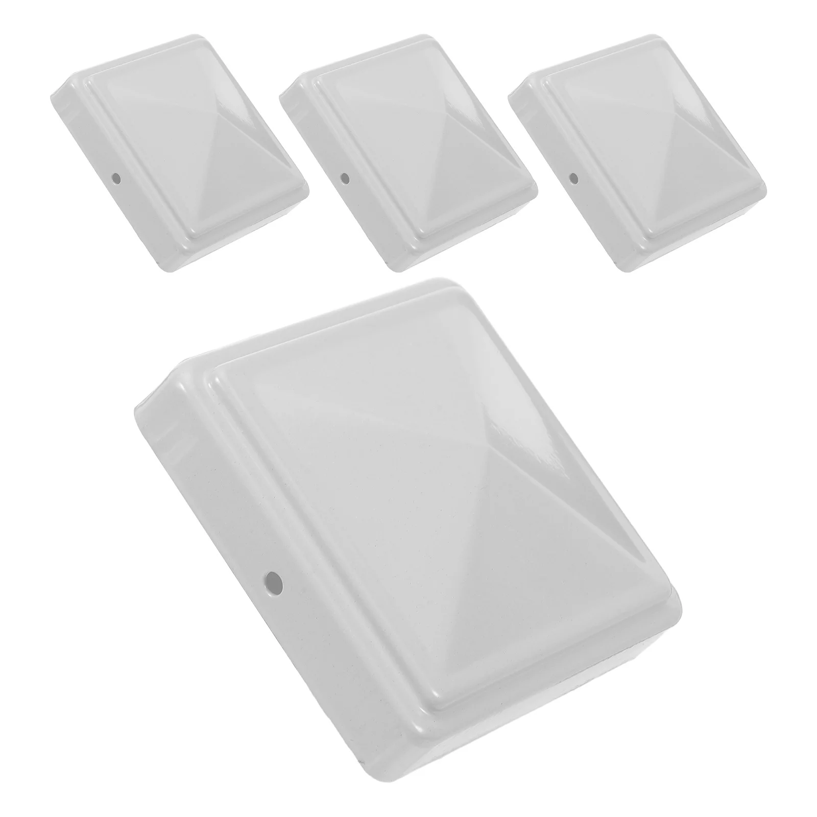 4 قطعة قبعات عمود السياج وأشار مربع الحديد مانعة لتسرب الماء بوابة الزخرفية آخر تركيبات سياج درابزين نهاية يغطي يناسب أنابيب 80 مللي متر