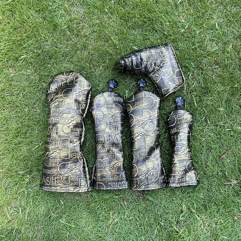 

Golf Head Covers - Letter Print Protectors, Straight-Line Alignment Putter Cover Universal Fit