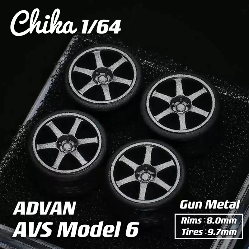 1/64 Chika Advan Avs Model 6 9,7 mm wtórne zmodyfikowane koła odlewany ciśnieniowo aluminiowy model samochodu modyfikacja piasty koła zabawki dla dzieci