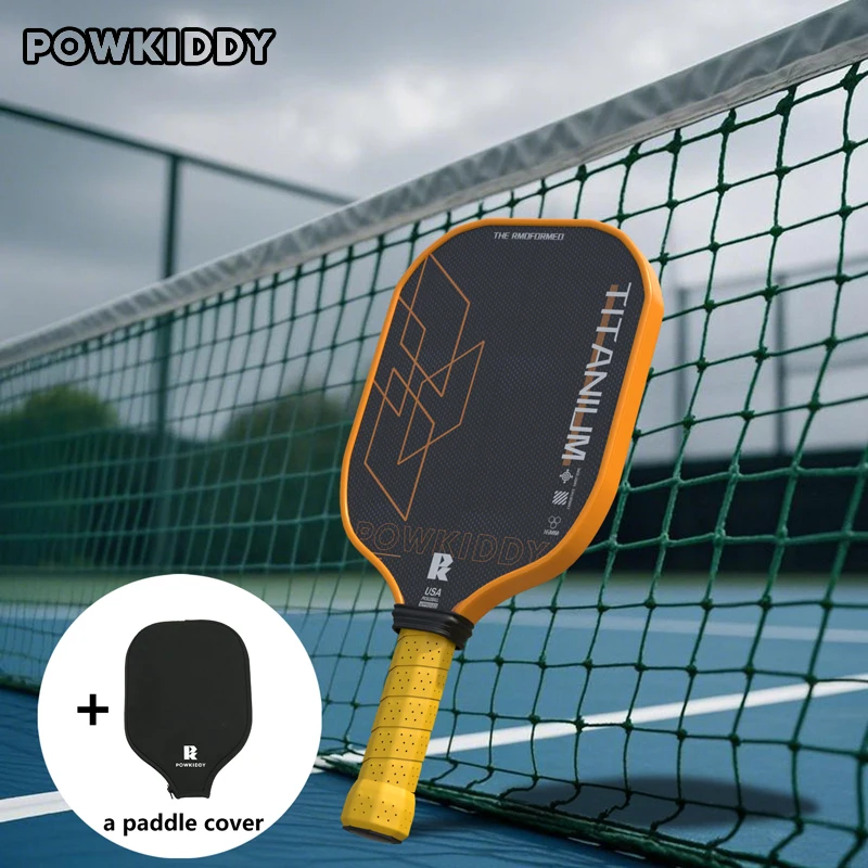 

Pickleball Paddle Титановое волокно Углеродное плетение Термопрессованная интегрированная профессиональная ракетка типа атаки 16 мм ПП сотовый сердечник!