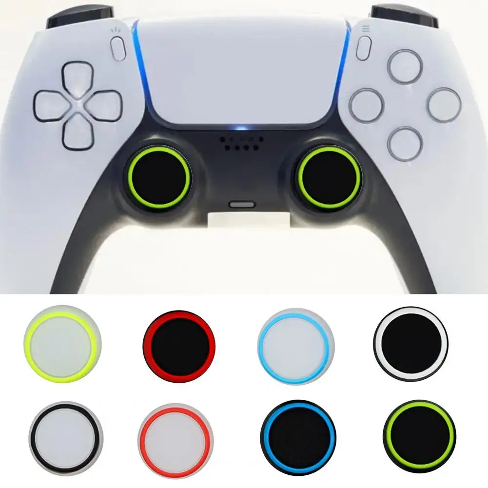 

2Pcs Joystick Cover for PS4/for PS5/for One/for 360 Luminous Anti slip Protector Washable Soft Silicone Thumbstick Case