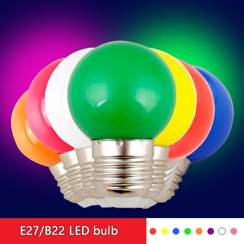 

Led E27 Christmas B22 Led Bulb 1W 3W Energy Saving Bulb White Red Blue Green Yellow Orange Pink Lampada Led for Home Lighting