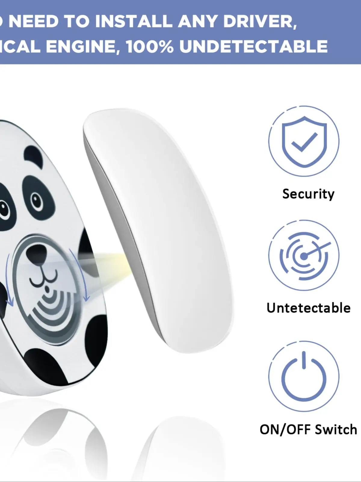 Mouse Jiggler Undetectable, Simulate Automatically Mouse Movement to Keep Laptop or Computer Awakening-Rainbow