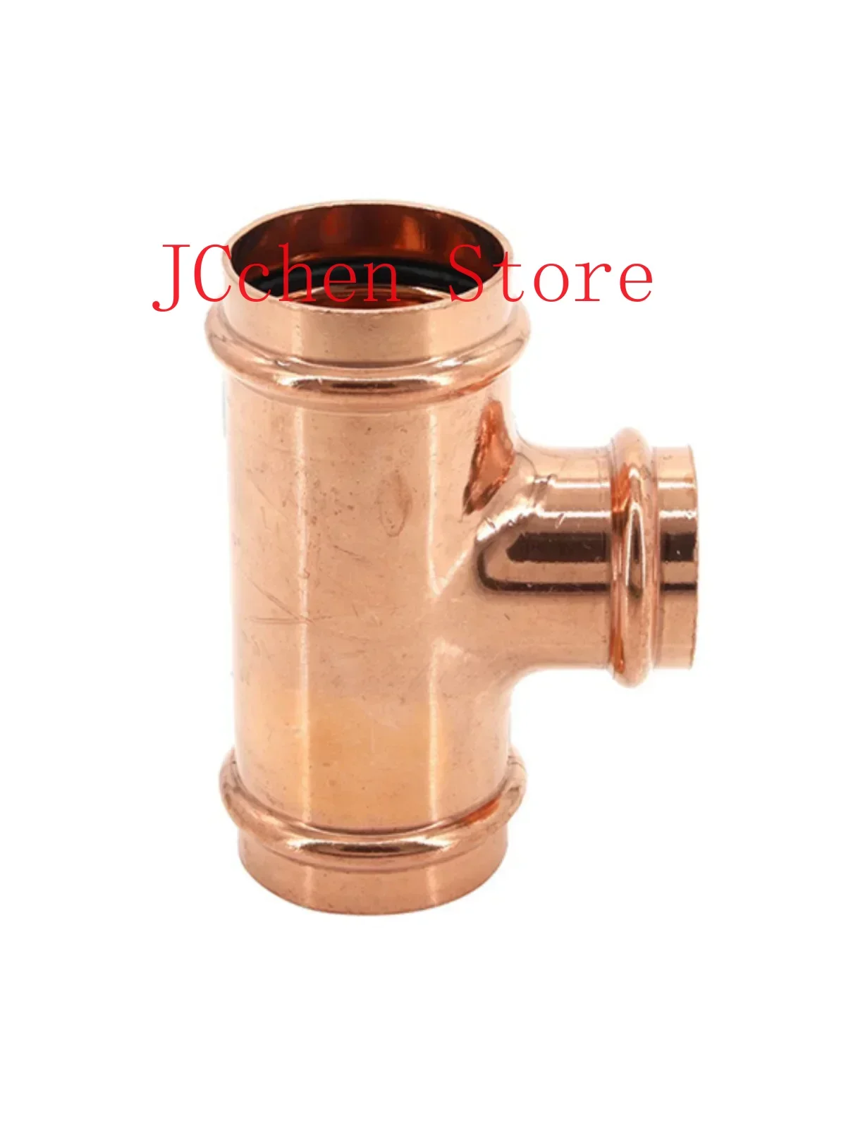 Copper Fittings 15-54mm Single Clamp Pressure Fitting Equal Diameter M/T-shaped Three-way Water Heating Joint