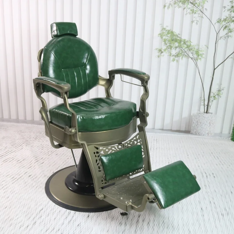 Retro hair salon oil head big chair barber shop special can be put down shaving hair cut