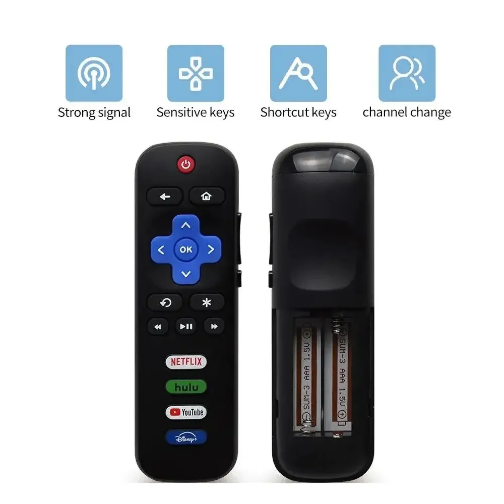 RC280A Replacement Remote Applicable for Roku TV 55UP120 32S4610R 50FS3750 32FS3700 32FS4610R 32S800 32S850