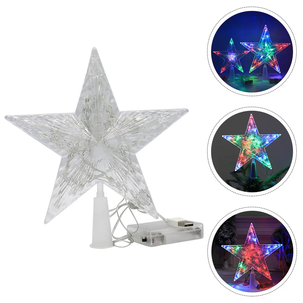 

Christmas Tree Topper Star 5 Pointed Treetop Ornament For Xmas Tree Decor Holiday Party Home Decoration Supplies