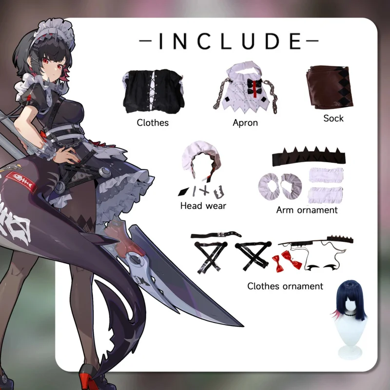 Zenless Zone Zero Ellen Joe Costume Cosplay Parrucca uniforme Anime Costumi per feste di Halloween Gioco per donne in maschera