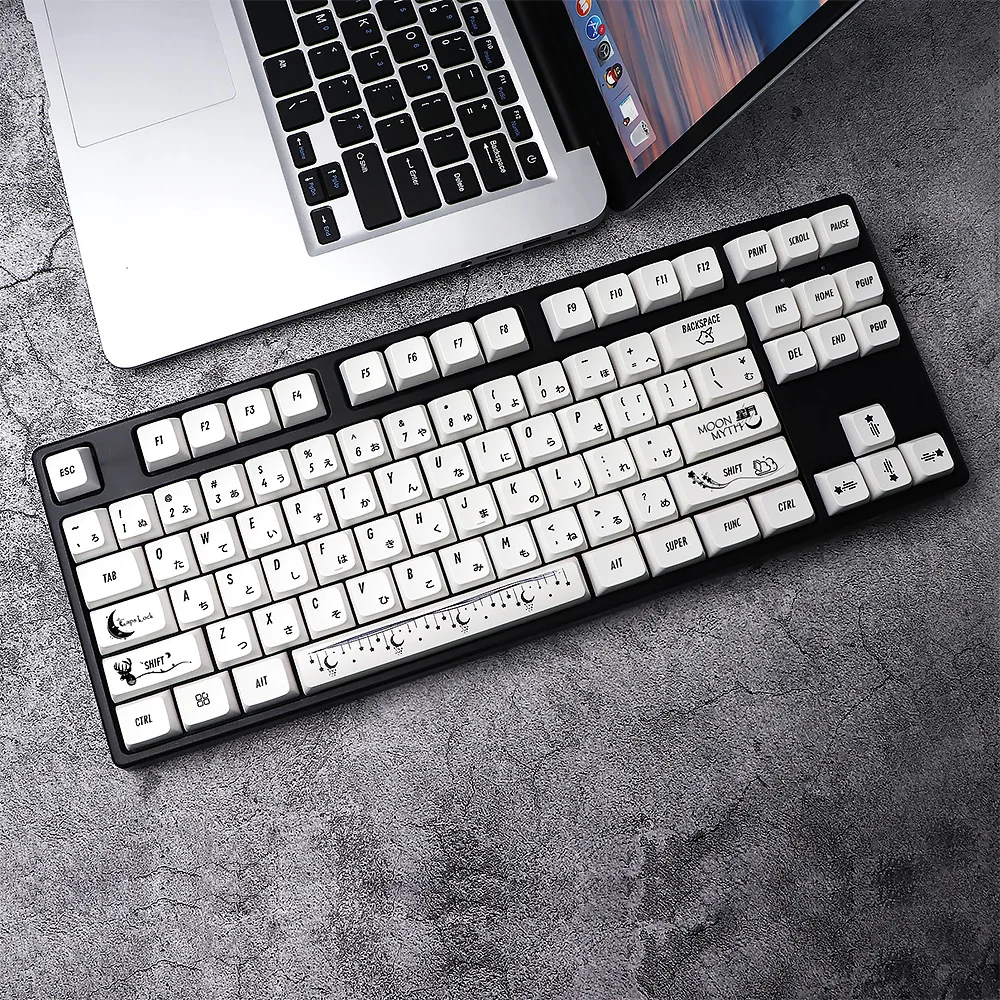 Star Moon Keycaps MDA Height pbt Dye Sublimation Japan Keycap For gk61/64/68/87/108 Cherry Mx Mechanical Gaming Keyboard ISO Cap