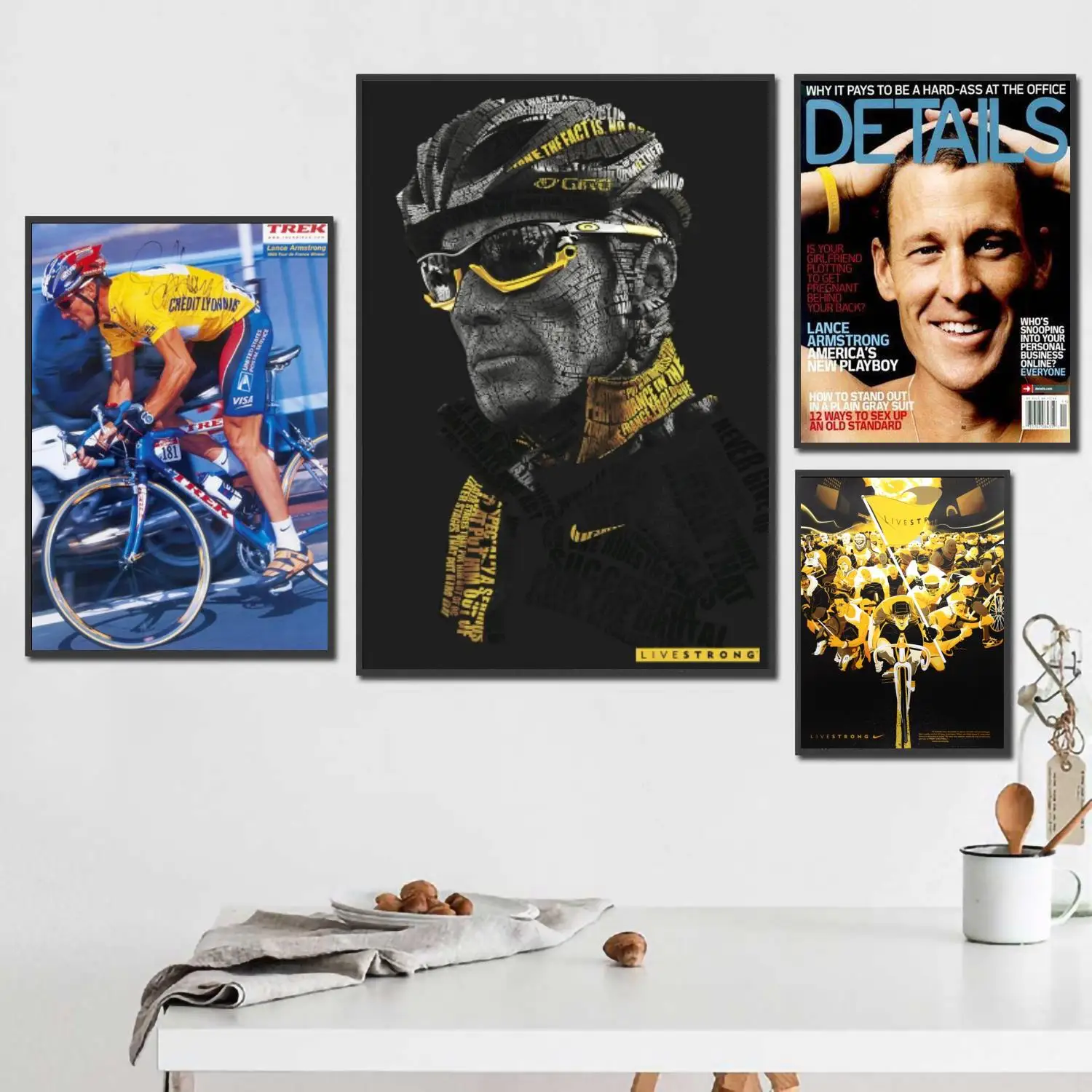 lance armstrong athlete 24x36 Decorative Canvas Posters Room Bar Cafe Decor Gift Print Art Wall Paintings