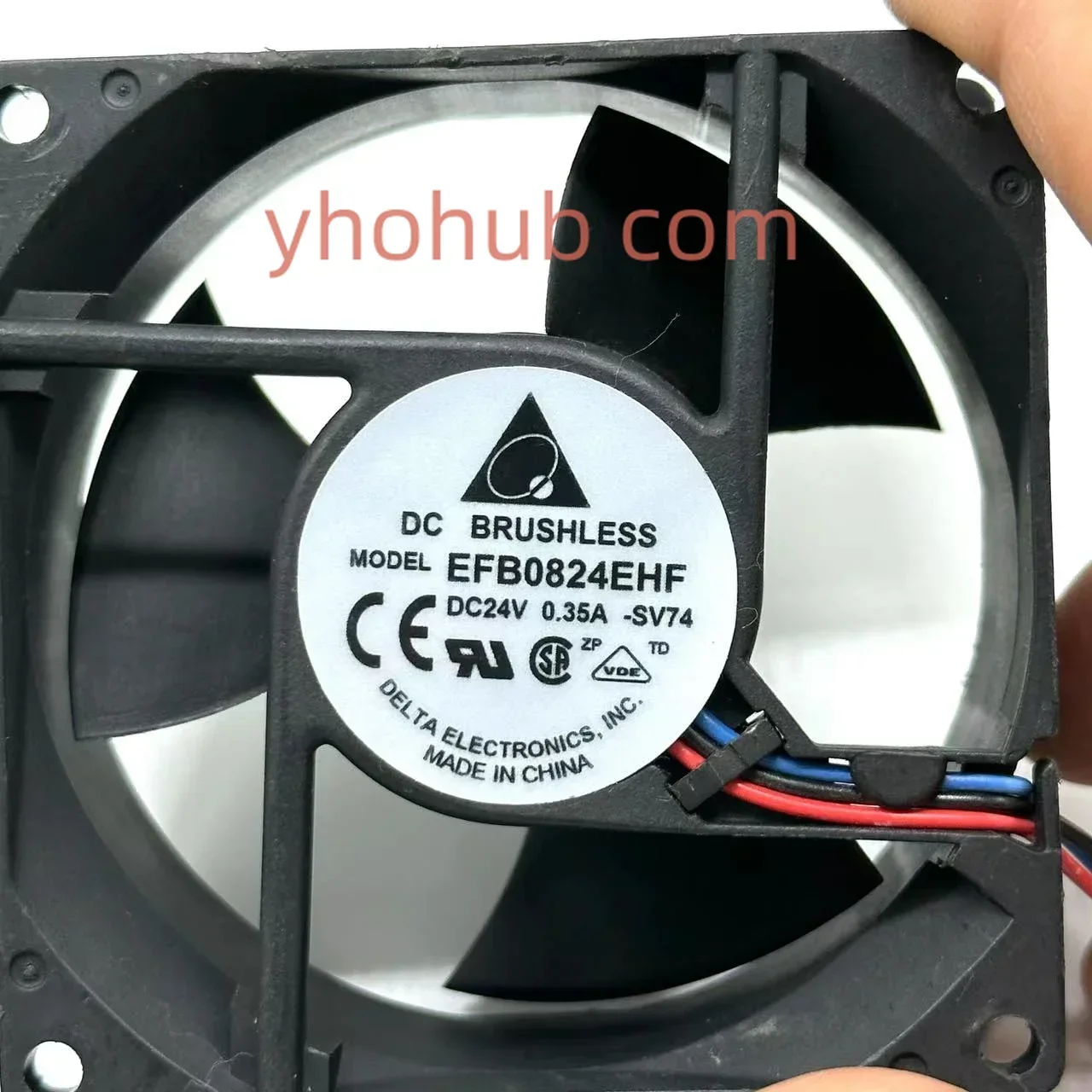 

Delta Electronics EFB0824EHF SV74 DC 24V 0.35A 80x80x32mm Server Cooling Fan