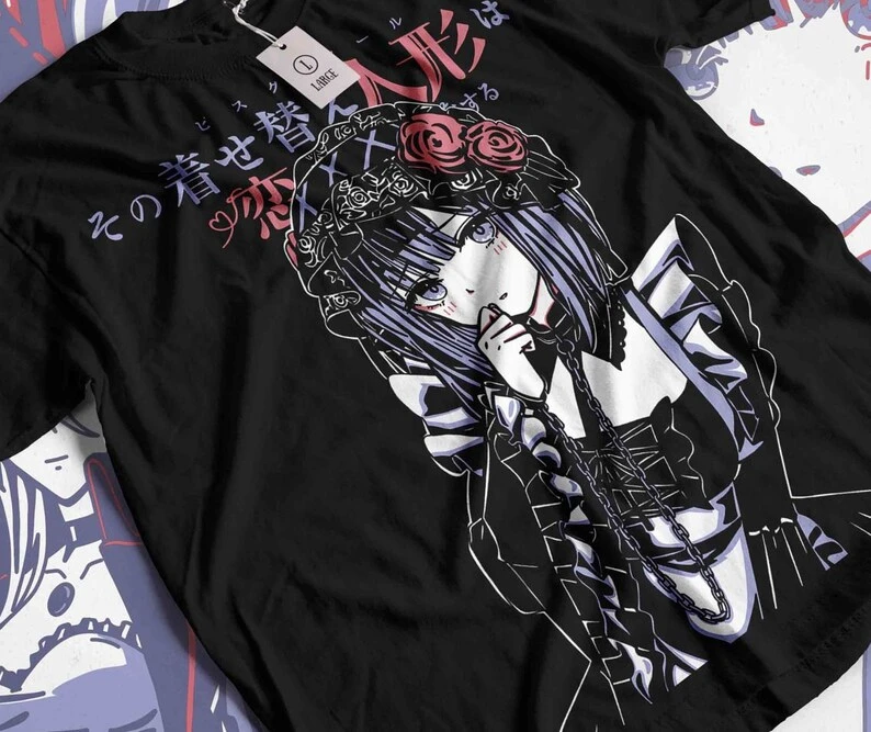 My Dress-Up Darling Casual T-shirt Oversized Unisex T-shirt Streetwear Trendy Cotton New Model personality Clothes Short Vintage