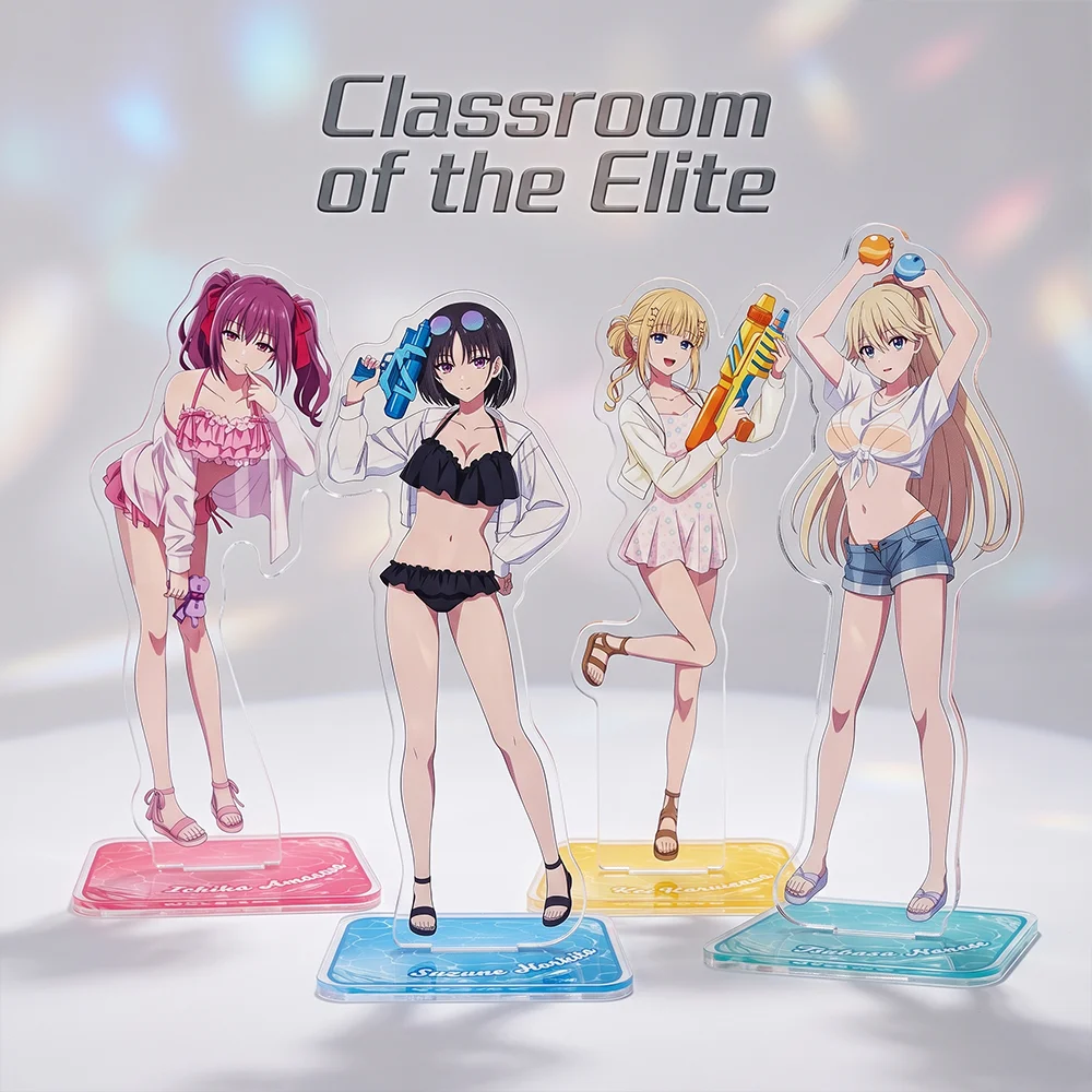 Classroom of the Elite Suzune Kei Tsubasa Ichika Kiyotaka Water Play 15CM Acrylic Stand Keychain Anime Stand Desk Display