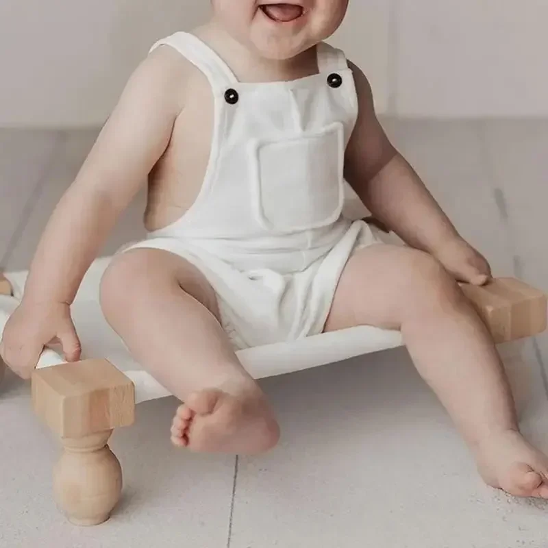 مجموعة دعائم تصفيف الصور للأطفال حديثي الولادة - سرير خشبي صغير قابل للفصل وأسرة دمى الأطفال مثالية لتصوير استوديو الطفل