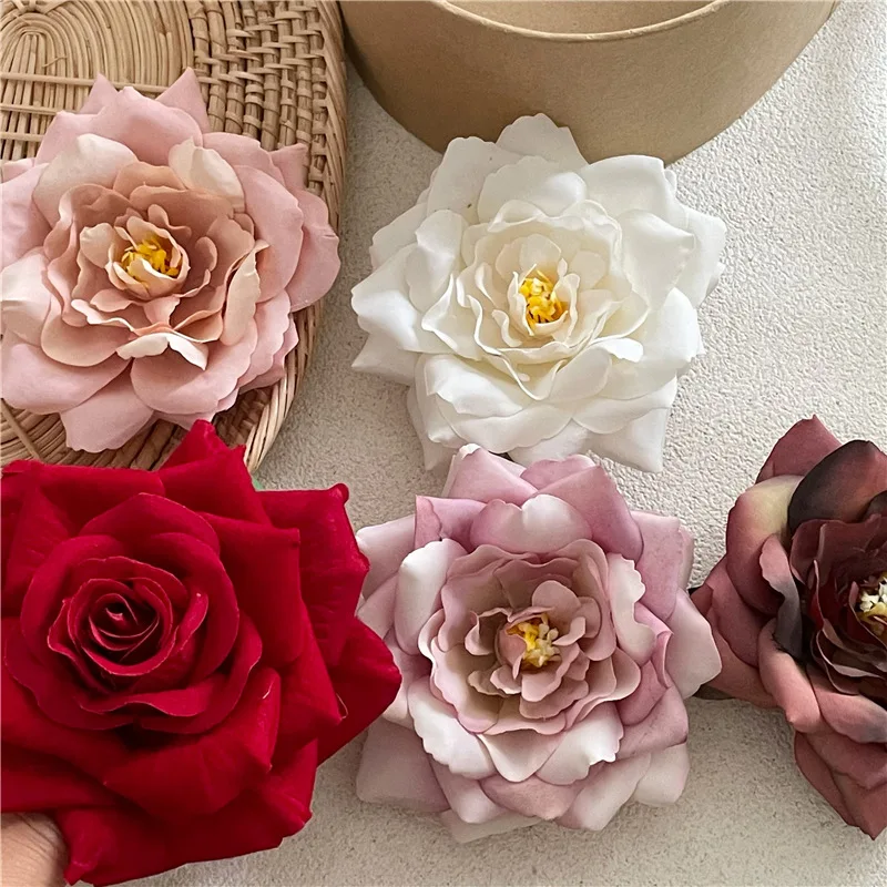 Spring Outing Photography Accessories Fabric Artificial Flower Barrettes Side Clip Girl Side BangsClip Duckbill Clip New