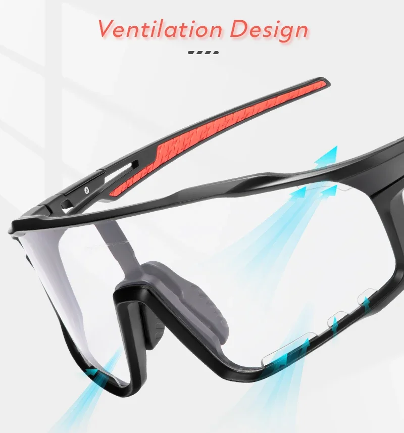 Kapvoe Farbe Photochrome Fahrradbrille MTB Sonnenbrille für Männer Frauen Sport Geschwindigkeit Mountainbike Fahrrad Zyklus Brillen Goggle – Detail 4