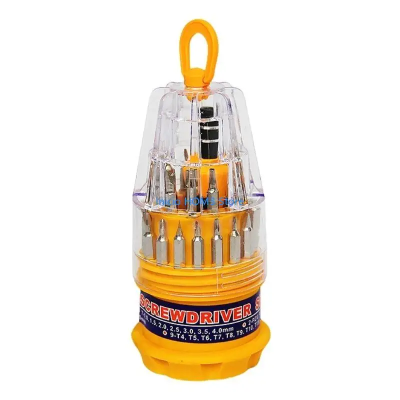 A5YD 30 In 1 Precisions Screwdriver Repair Tool with Nonslip Handle Set for Computer Phone Watch Glasses Camera