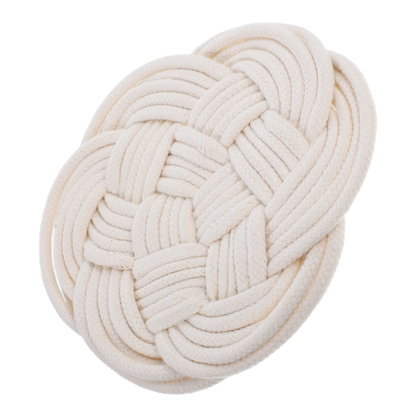 

Cotton White Flax Grass Woven Coasters for Cup Fake Nails Display Hand Rest Tray Medium Portable Nail Art Photography Props