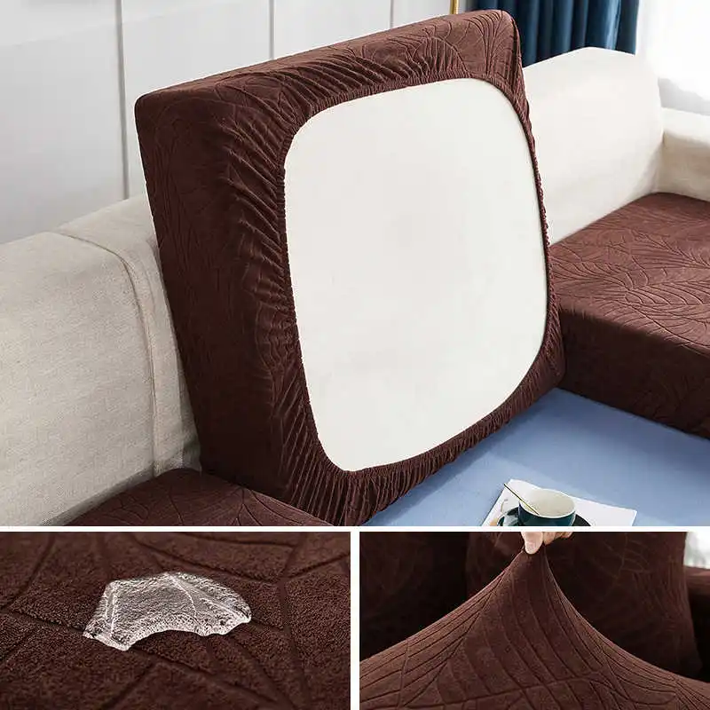 Waterproof Leaves Jacquard Sofa Cover Four Seasons Universal Sofa Mattress L-shaped Corner Couch Slipcovers