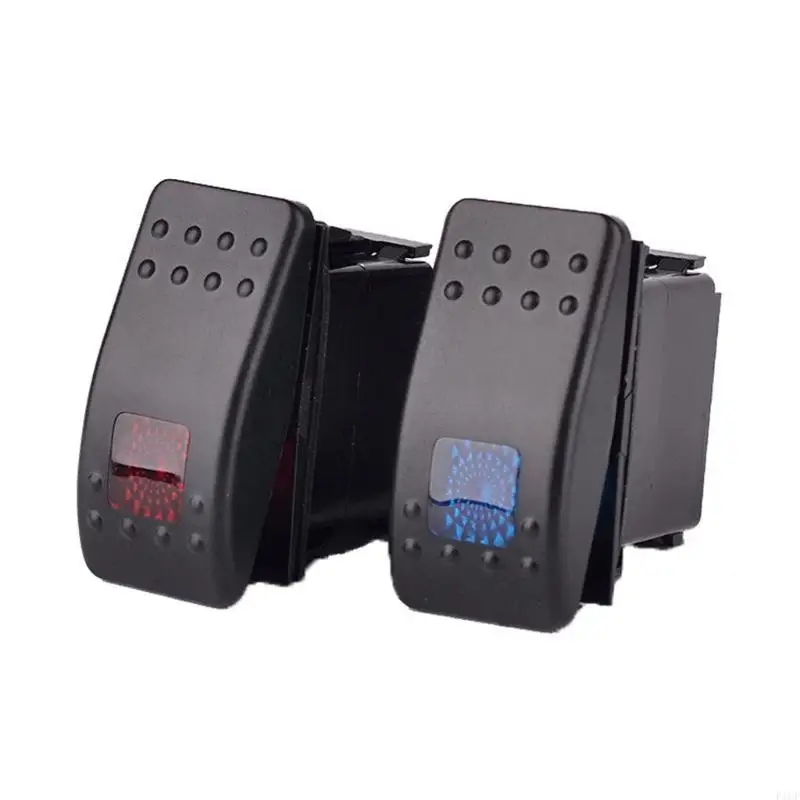 F1CF Waterproof Bar Rocker Switch Car Boat Marine 12V 24V Button 5 Pin LED Light Lamp On Off Taillight Reverse Toggle Switch